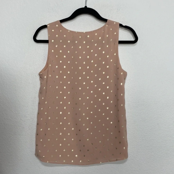 Nine West V-Neck Sleeveless Peach Top W/Metallic Gold Detailing Size XS - Picture 5 of 7